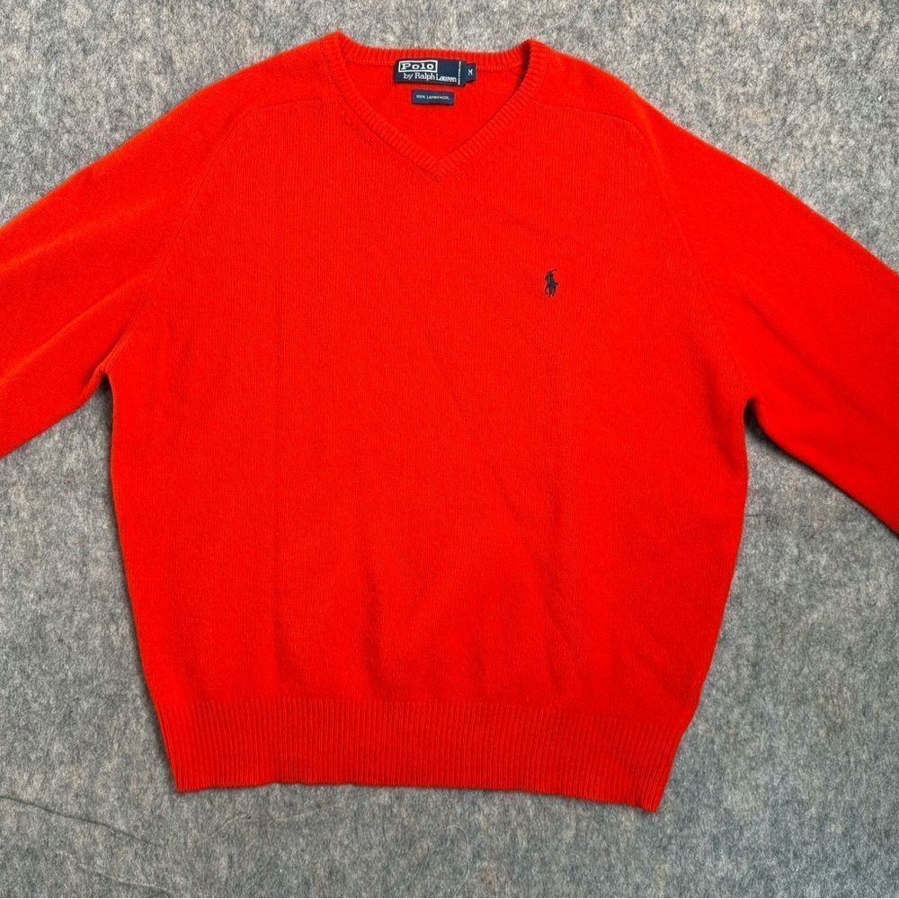 Polo by Ralph Lauren Red V-Neck Sweater